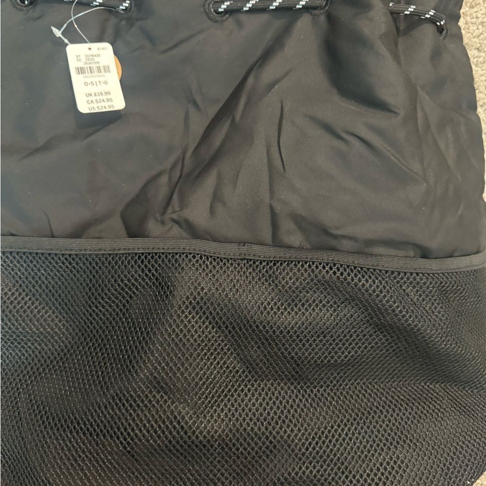 Black Drawstring Men's Bag - Picture 4 of 4